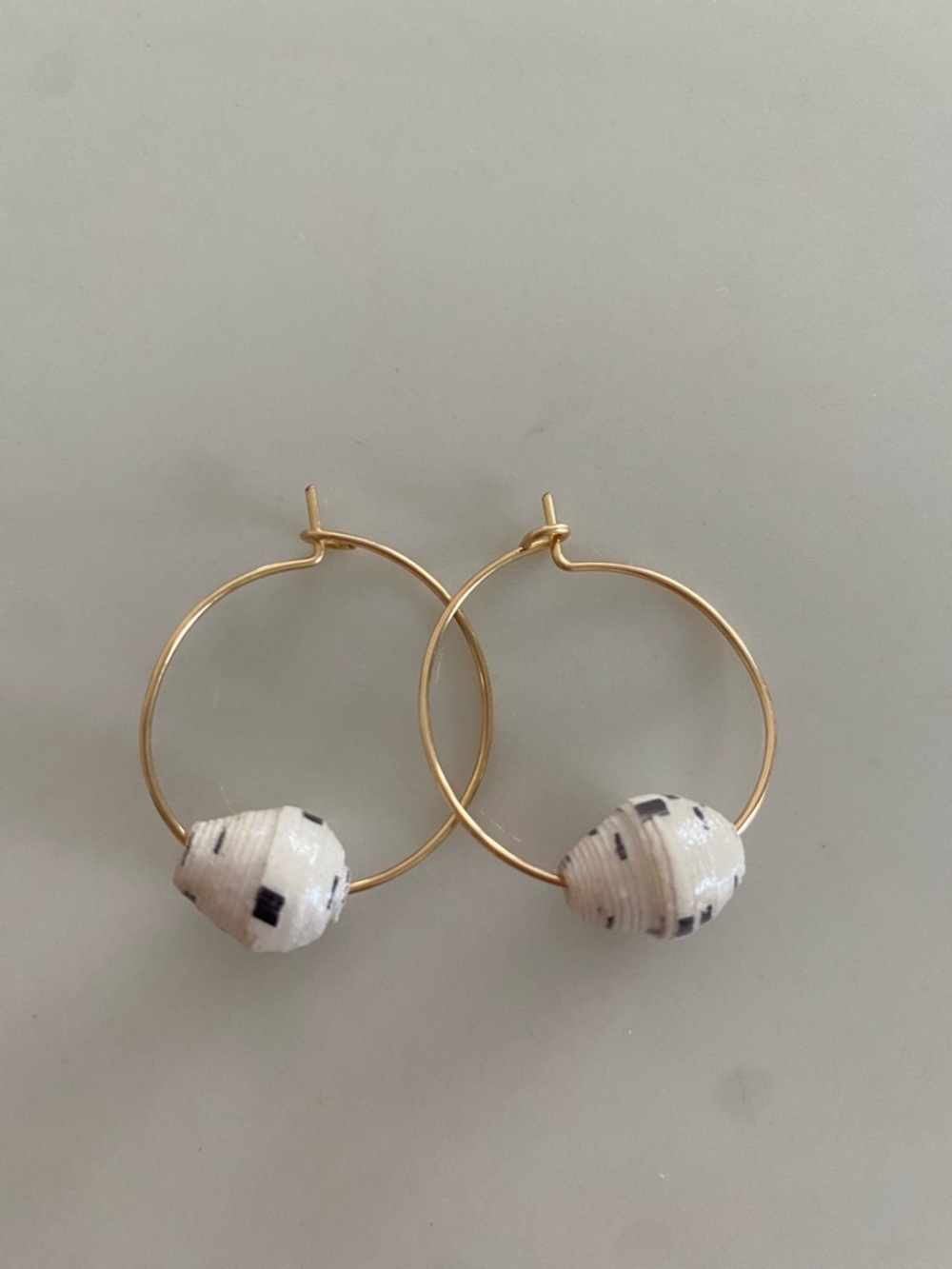 Natalie Borton Gold Hoop Earrings with Bead Accents - Set of 4 Styles - Picture 6 of 7